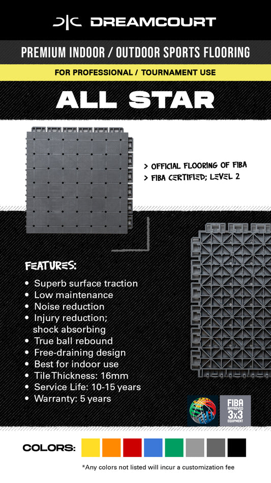 Dreamcourt All-Star Flooring (Professional, FIBA Certified Level 2)
